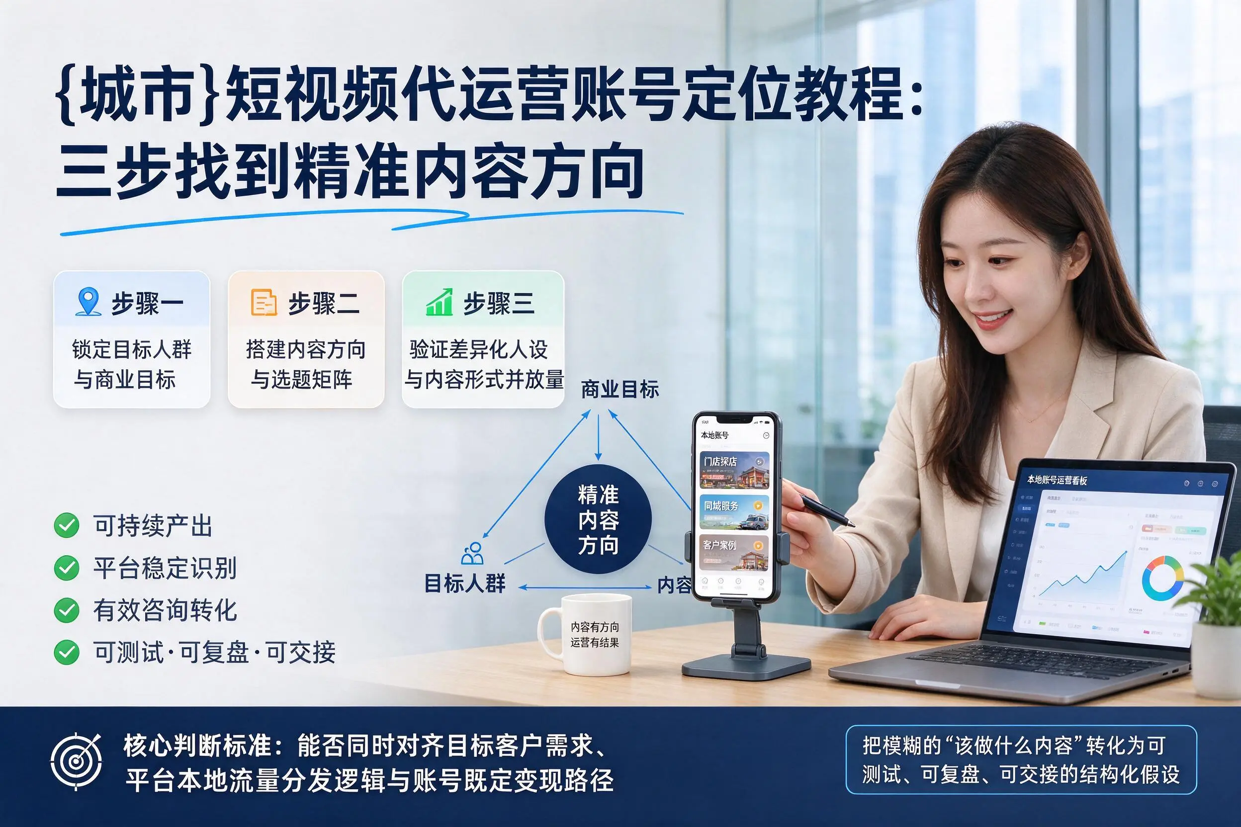 保亭短视频代运营账号定位教程：三步找到精准内容方向