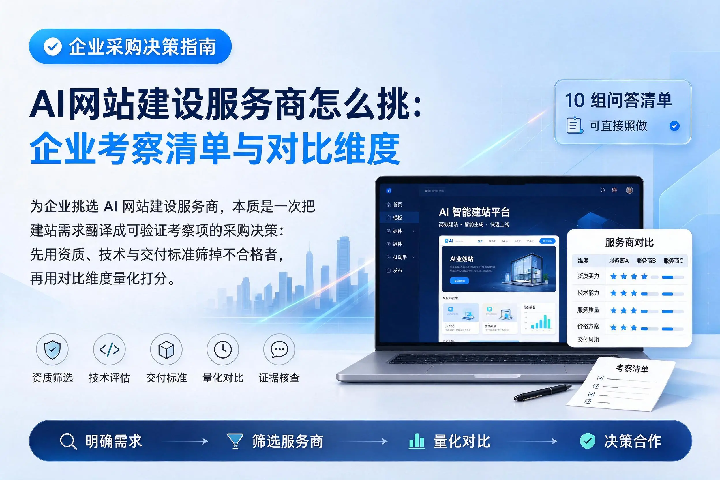 AI网站建设服务商怎么挑:保亭企业考察清单与对比维度