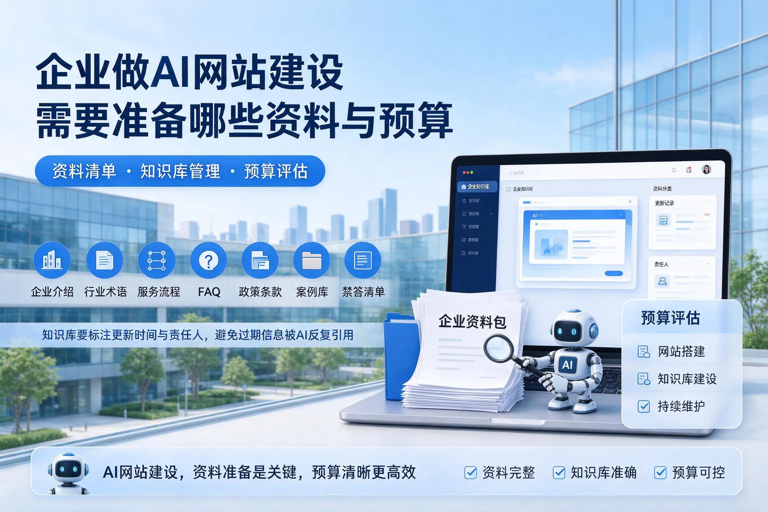 保亭企业做AI网站建设需要准备哪些资料与预算